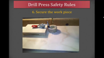 thumbnail of medium Drill Press safety video